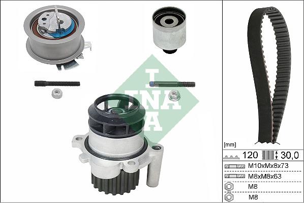 INA 530 0201 30 - Водна помпа+ к-кт ангренажен ремък vvparts.bg