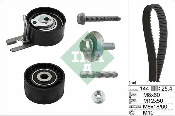 INA 530 0239 10 - Комплект ангренажен ремък vvparts.bg