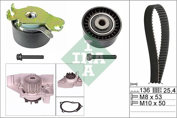 INA 530 0236 30 - Водна помпа+ к-кт ангренажен ремък vvparts.bg