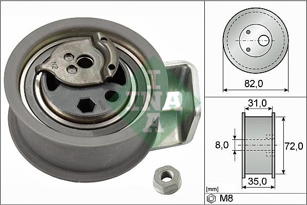 INA 531 0436 20 - Обтяжна ролка, ангренаж vvparts.bg