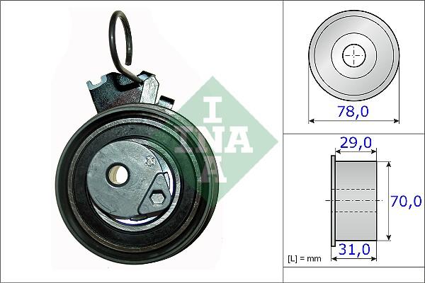 INA 531 0532 10 - Обтяжна ролка, ангренаж vvparts.bg