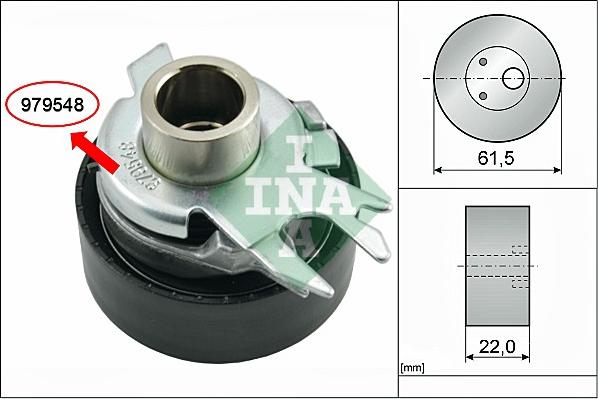 INA 531 0525 30 - Обтяжна ролка, ангренаж vvparts.bg