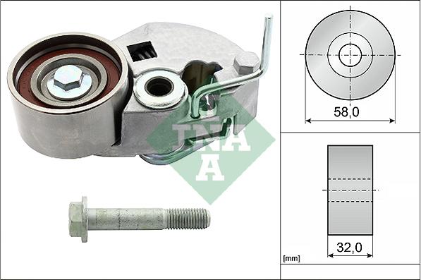 INA 531 0843 10 - Обтяжна ролка, ангренаж vvparts.bg