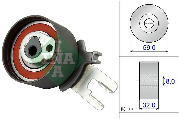 INA 531 0859 10 - Обтяжна ролка, ангренаж vvparts.bg