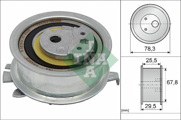 INA 531 0825 10 - Обтяжна ролка, ангренаж vvparts.bg