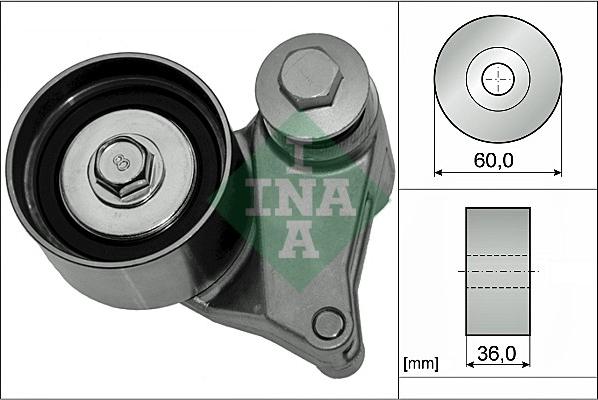 INA 531 0875 10 - Обтяжна ролка, ангренаж vvparts.bg