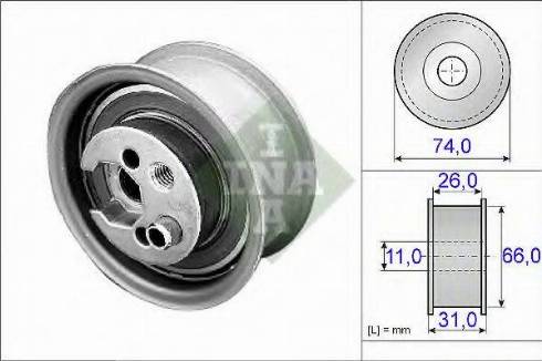 INA 531 0333 20 - Обтяжна ролка, ангренаж vvparts.bg