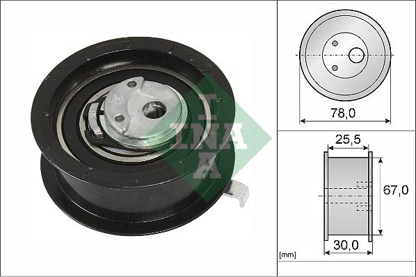 INA 531 0251 30 - Обтяжна ролка, ангренаж vvparts.bg