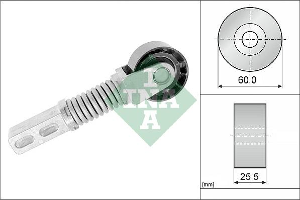 INA 533 0049 20 - Ремъчен обтегач, пистов ремък vvparts.bg