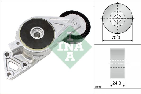 INA 533 0076 30 - Ремъчен обтегач, пистов ремък vvparts.bg