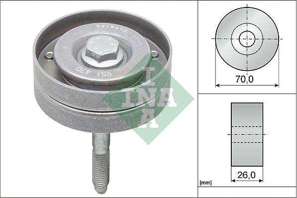 INA 532 0596 10 - Паразитна / водеща ролка, пистов ремък vvparts.bg