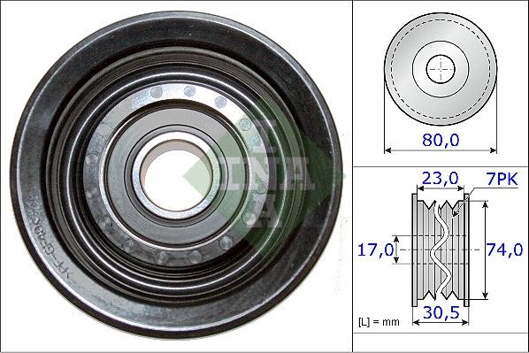 INA 532 0580 10 - Паразитна / водеща ролка, пистов ремък vvparts.bg