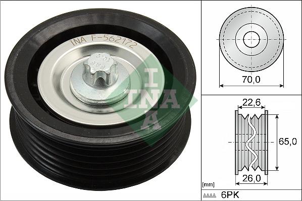 INA 532 0531 10 - Паразитна / водеща ролка, пистов ремък vvparts.bg