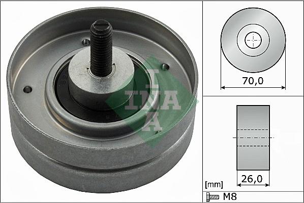 INA 532 0524 10 - Паразитна / водеща ролка, пистов ремък vvparts.bg