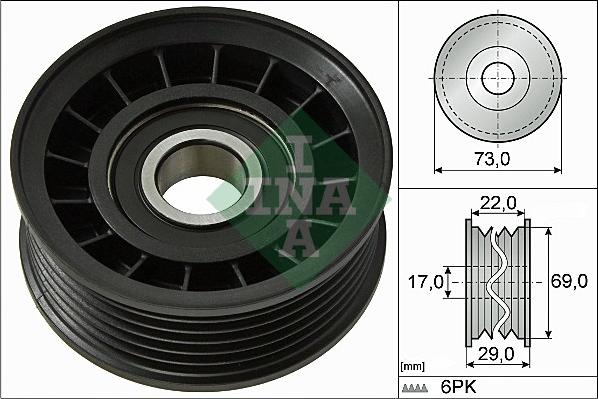 INA 532 0649 10 - Паразитна / водеща ролка, пистов ремък vvparts.bg