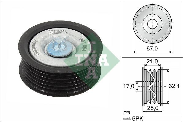 INA 532 0629 10 - Паразитна / водеща ролка, пистов ремък vvparts.bg