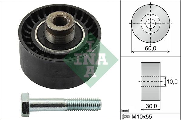 INA 532 0020 10 - Паразитна / водеща ролка, зъбен ремък vvparts.bg