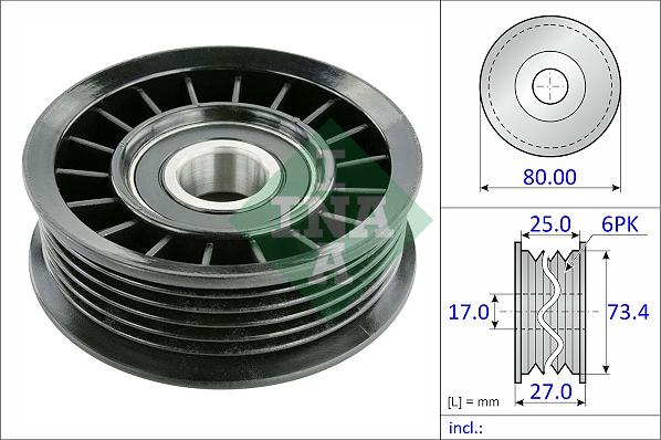 INA 532 1026 10 - Паразитна / водеща ролка, пистов ремък vvparts.bg