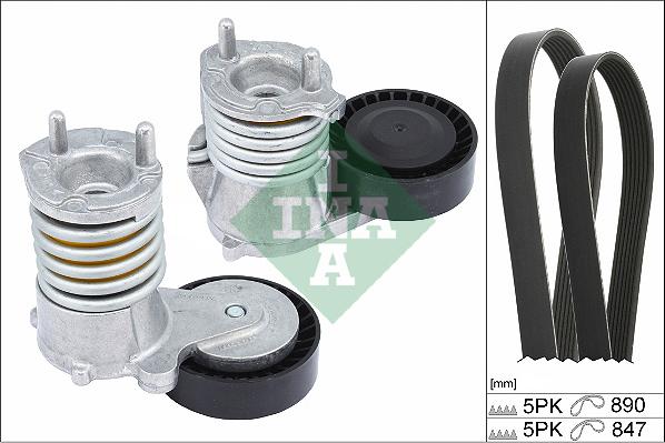 INA 529 0490 10 - Комплект пистов ремък vvparts.bg