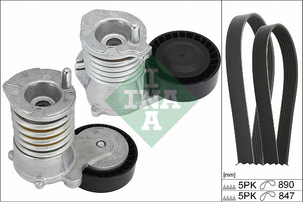 INA 529 0477 10 - Комплект пистов ремък vvparts.bg