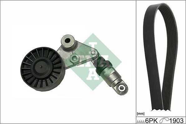 INA 529 0203 10 - Комплект пистов ремък vvparts.bg