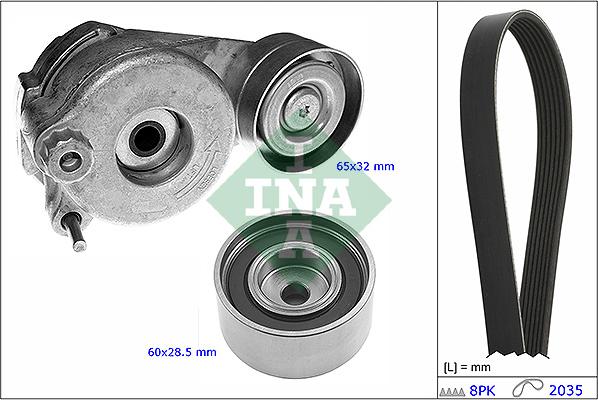 INA 529 1217 10 - Комплект пистов ремък vvparts.bg