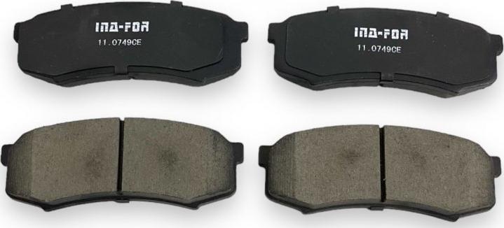 INA-FOR INF11.0749 - Комплект спирачно феродо, дискови спирачки vvparts.bg