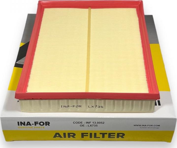 INA-FOR INF13.0052 - Въздушен филтър vvparts.bg