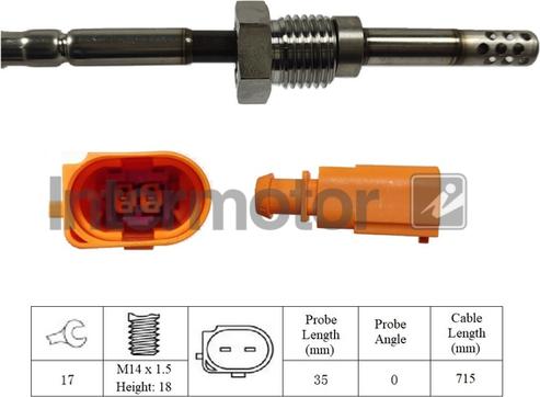 INTERMOTOR 27062 - Датчик, температура на изгорелите газове vvparts.bg