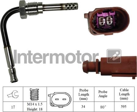 INTERMOTOR 27067 - Датчик, температура на изгорелите газове vvparts.bg