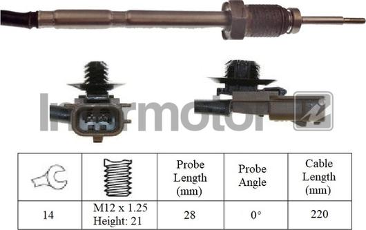 INTERMOTOR 27012 - Датчик, температура на изгорелите газове vvparts.bg