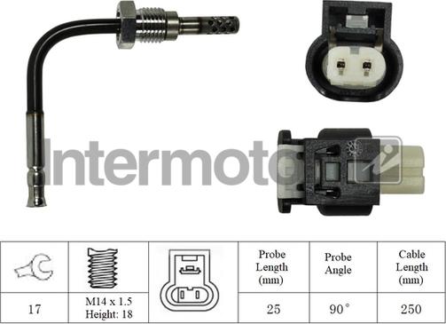 INTERMOTOR 27088 - Датчик, температура на изгорелите газове vvparts.bg