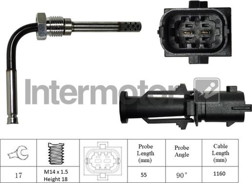 INTERMOTOR 27083 - Датчик, температура на изгорелите газове vvparts.bg