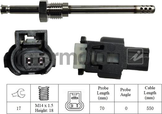 INTERMOTOR 27087 - Датчик, температура на изгорелите газове vvparts.bg