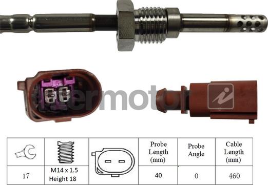 INTERMOTOR 27078 - Датчик, температура на изгорелите газове vvparts.bg