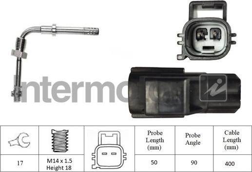 INTERMOTOR 27103 - Датчик, температура на изгорелите газове vvparts.bg