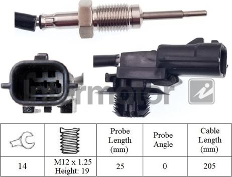 INTERMOTOR 27124 - Датчик, температура на изгорелите газове vvparts.bg