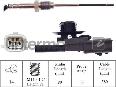 INTERMOTOR 27122 - Датчик, температура на изгорелите газове vvparts.bg