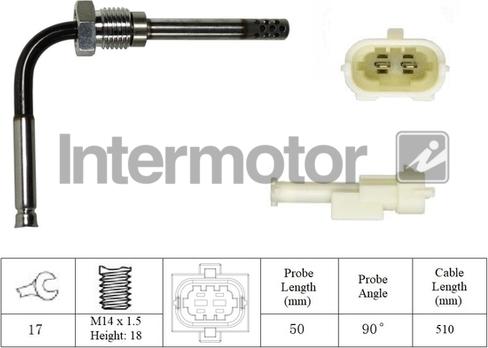 INTERMOTOR 27342 - Датчик, температура на изгорелите газове vvparts.bg