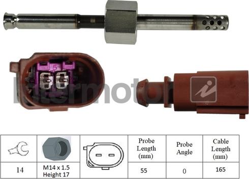 INTERMOTOR 27380 - Датчик, температура на изгорелите газове vvparts.bg