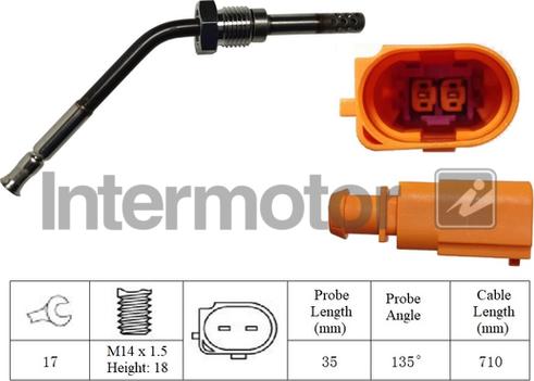 INTERMOTOR 27323 - Датчик, температура на изгорелите газове vvparts.bg