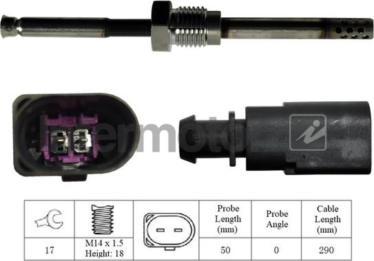 INTERMOTOR 27297 - Датчик, температура на изгорелите газове vvparts.bg