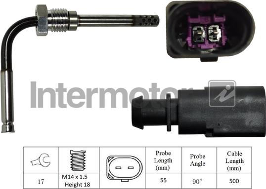 INTERMOTOR 27266 - Датчик, температура на изгорелите газове vvparts.bg