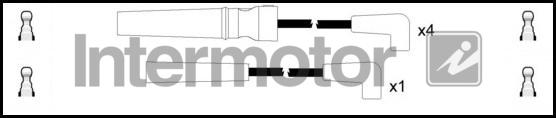 INTERMOTOR 73757 - Комплект запалителеи кабели vvparts.bg