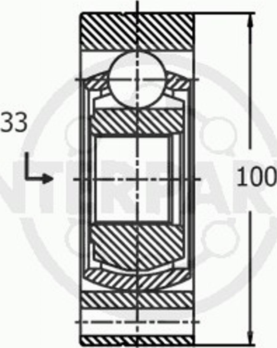 InterParts BJ-6033 - Каре комплект, полуоска vvparts.bg