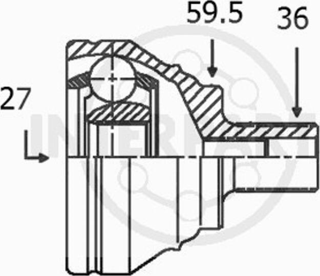 InterParts OJ1451 - Каре комплект, полуоска vvparts.bg