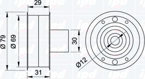 IPD 14-0441 - Паразитна / водеща ролка, зъбен ремък vvparts.bg