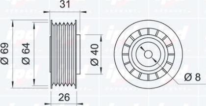 IPD 14-0675 - Паразитна / водеща ролка, пистов ремък vvparts.bg