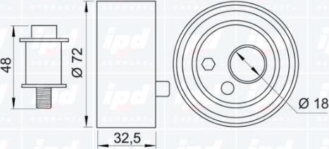 IPD 14-0088 - Обтяжна ролка, ангренаж vvparts.bg