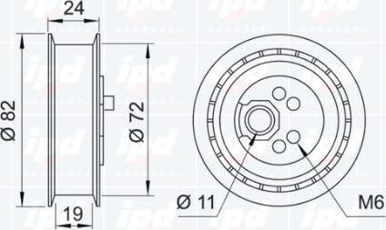 IPD 14-0101 - Обтяжна ролка, ангренаж vvparts.bg